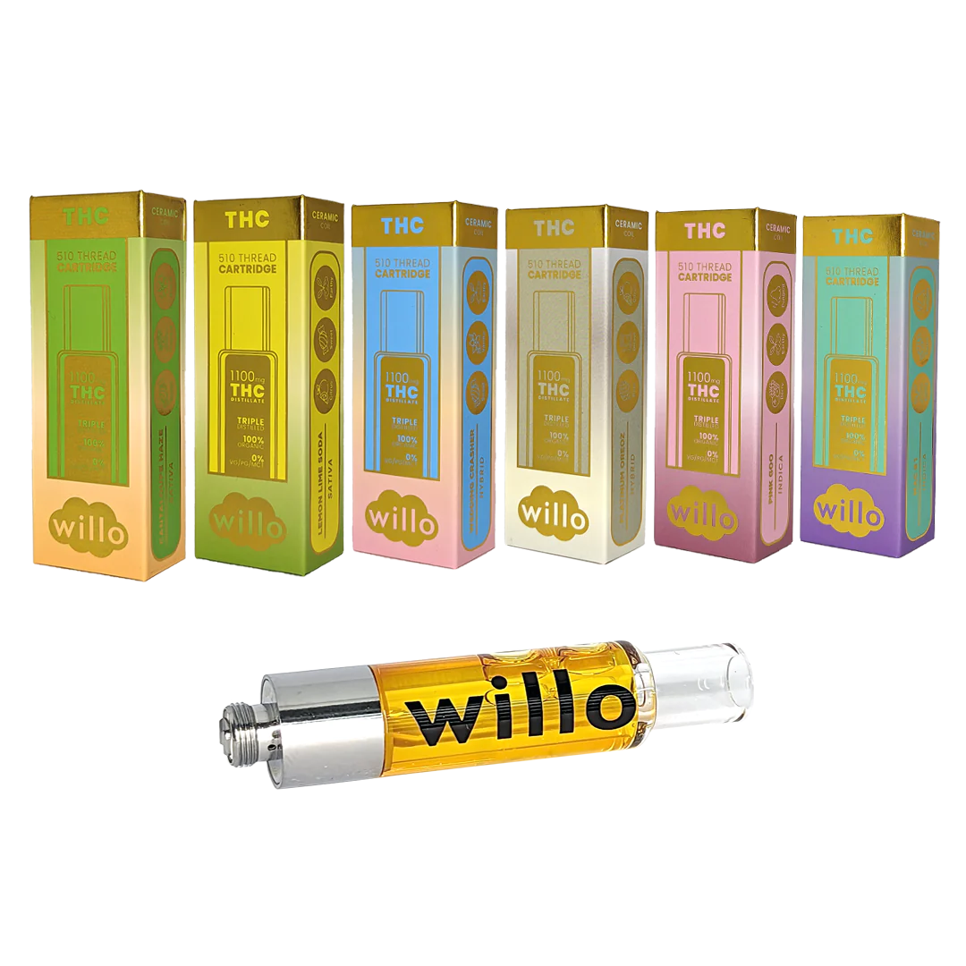 Willo Vapes - THC Cartridge (1100mg Indica/Sativa) - Image 2