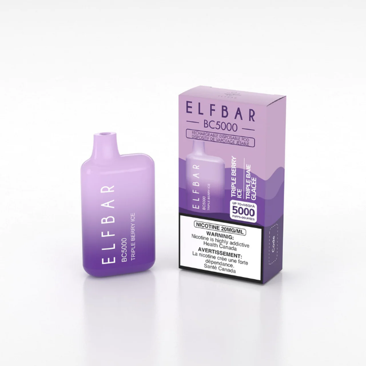 ELFBAR BC5000 Disposable Vape - Triple Berry Ice - Elfbar Rechargeable
