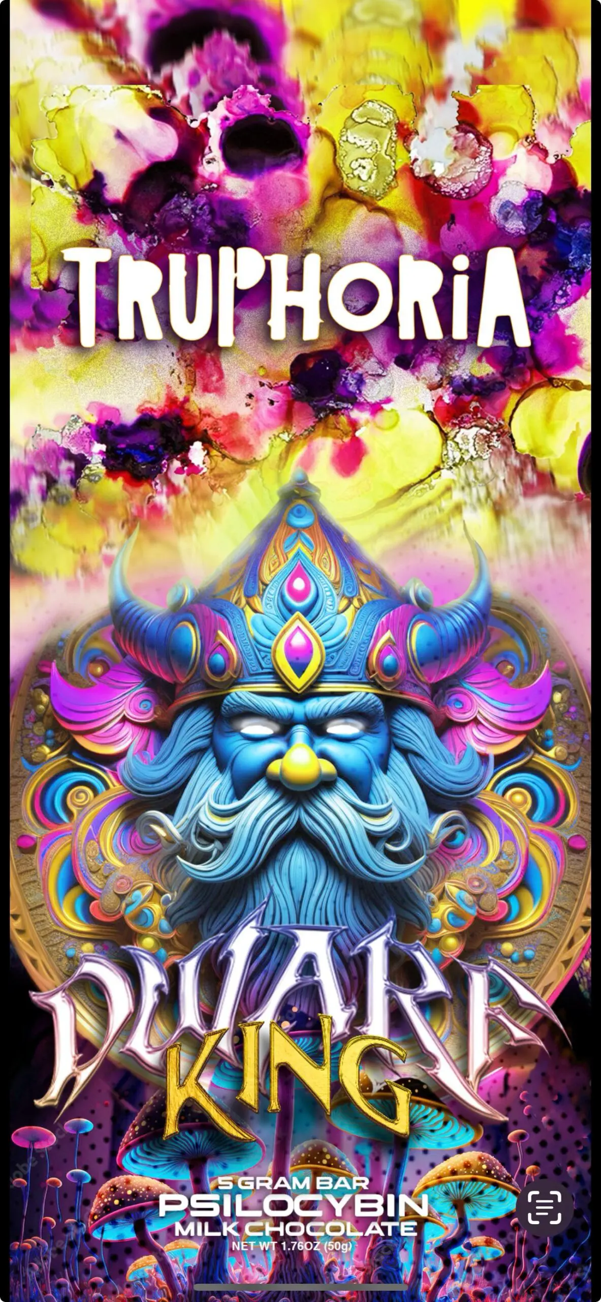 Truphoria magic mushrooms chocolate - dwarf king