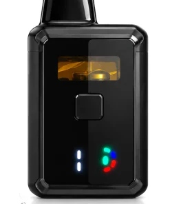 House Vapes 2g black disposable pen with a visible oil window and indicator lights, front view on a light background