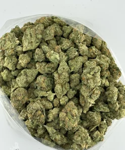 Overhead view of Jack Herer buds in an open bag